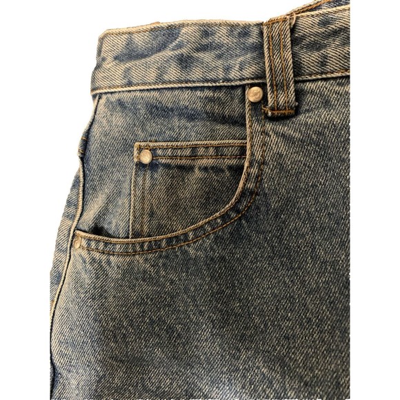 Vintage Sam & Libby 90's Denim Maxi Slit A Line Skirt Size 5/6 Modest Hong Kong - Picture 12 of 16